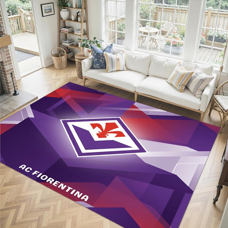 Fiorentina FC Design Crystal Velvet Carpet Cozy Non?Slip Printed Rug For Bedroom Living Room Entrance