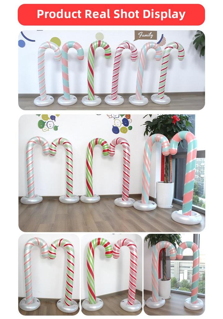 Christmas Inflatable Windmill & Lollipop Standee Decoration Set