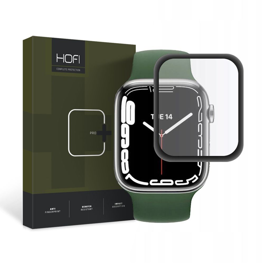 Hofi Hybrid Pro+ Glass Hybrid Apple Watch 7 / 8 / 9 (41 Mm) Black