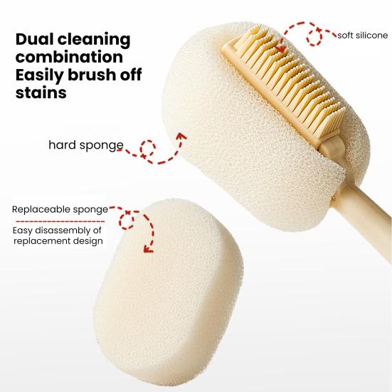 5 in 1 Bottle Cleaning Brush with Long Handle Baby Bottles Straws Nipples Narrow Containers Sponge Knot Cleaning Brush