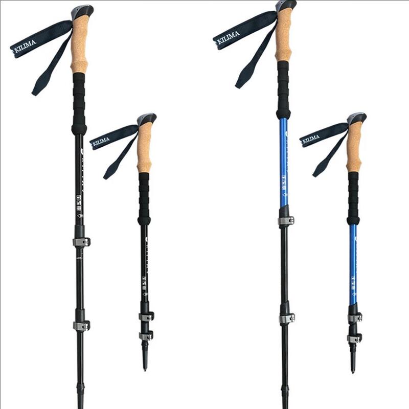 Ruifleike External Lock Cork Handle Trekking Pole