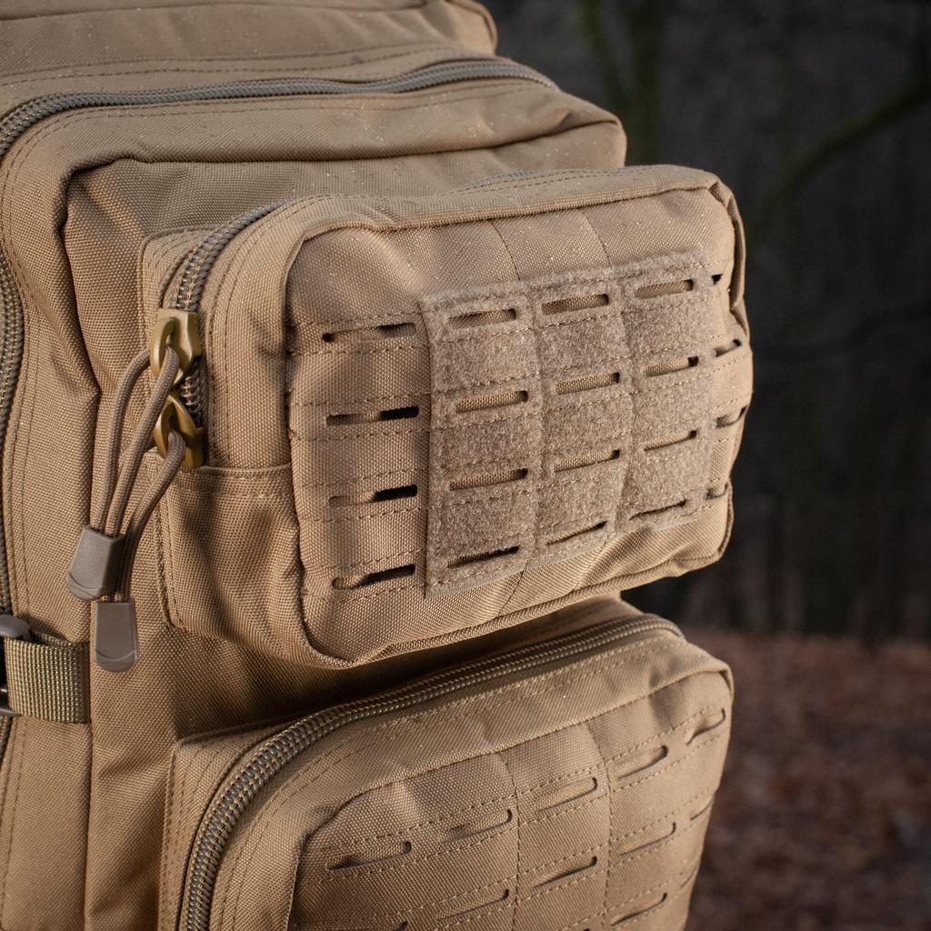 Large Laser Cut 36L Tactical Military MOLLE Lightweight Daypack Army Combat Daypack Backpack M-Tac Backpack, - - Rucksack, Bag, Coyote, 36L,