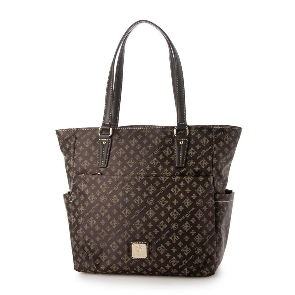 Christian Olivier Multifunctional Tote Bag, Water-Repellent, Jacquard Weave, A4 Size Compatible, 7939 (Chocolate)
