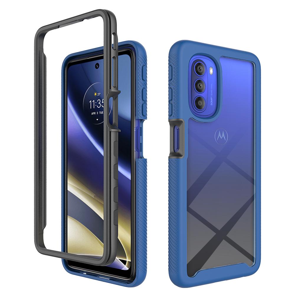 2 in 1 Hybrid Rugged Armor Shockproof Case For Motorola Moto G51 G71 5G G31 G41 TPU Frame Hard Plastic Clear Acrylic Back Cover
