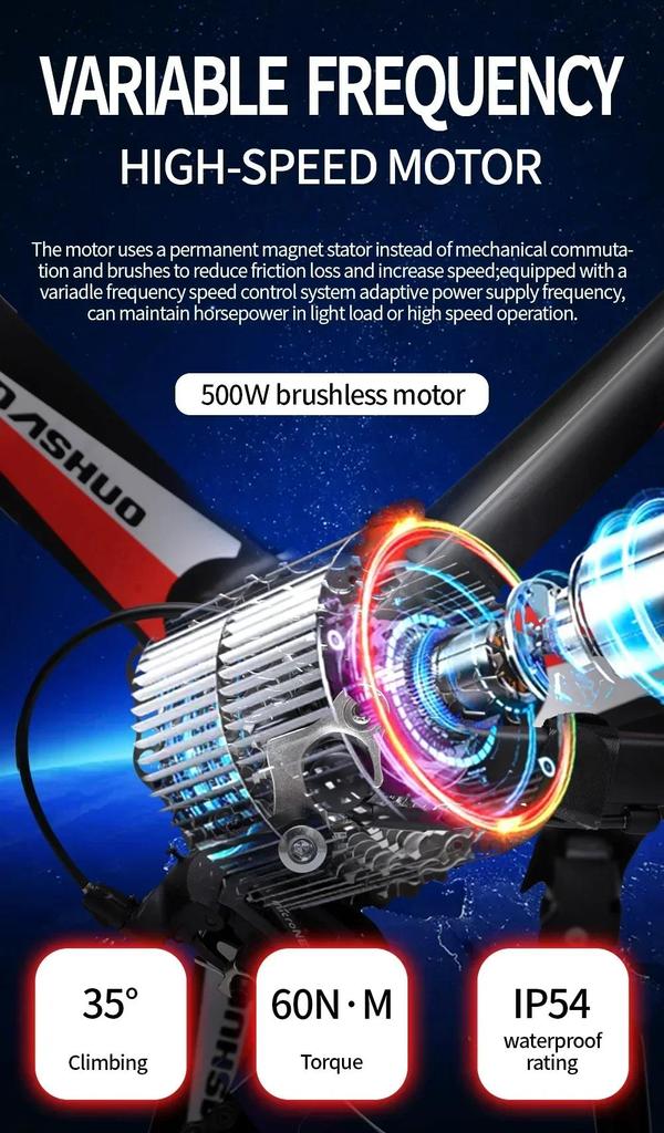 2024 New LAFLY X2 1000W 90KM Electric Mountain Bike 48V 15Ah Electric Bike Snowmobile 26 Inch Tires Ebike Electric Bicycle