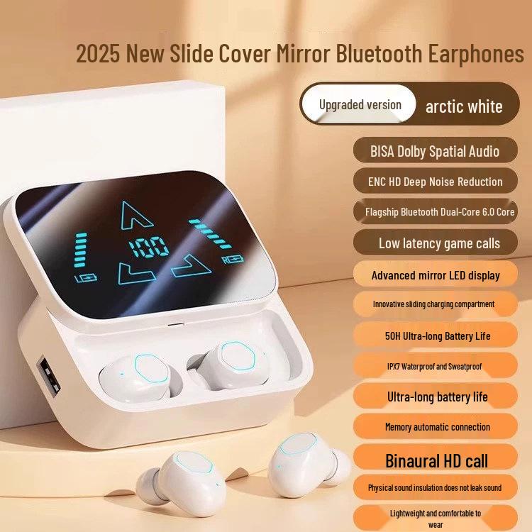 2026 Wireless Noise-Cancelling Bluetooth Earbuds: Premium Sound, Long Battery Life, Unisex In-Ear Design