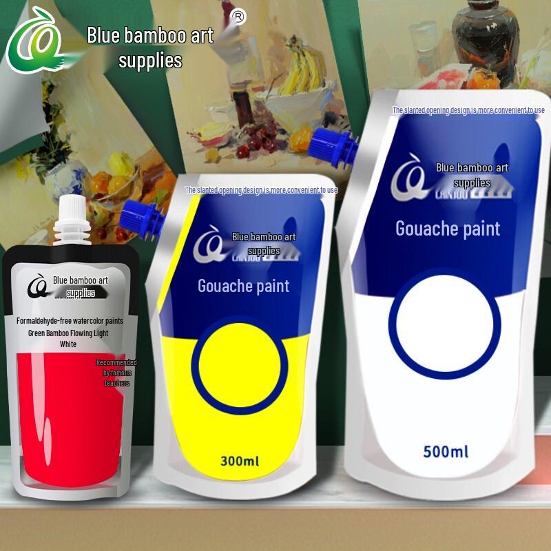 CHINJOO Gouache Paint Refill Pack for Artists 500ml Bag