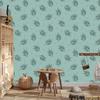 Wallpaper Small Flowers Sea and Gray for Living Room and Bedroom 50x1000