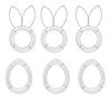 Yousheng 6 Pcs DIY Wreath Frame Metal Wreath Form Easter Rabbit Egg Bee Honeycomb Wire Frame for Wreath Crafting Holiday Hanging Decor