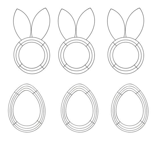 Yousheng 6 Pcs DIY Wreath Frame Metal Wreath Form Easter Rabbit Egg Bee Honeycomb Wire Frame for Wreath Crafting Holiday Hanging Decor