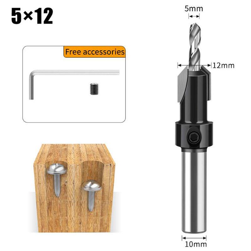 Woodworking Countersink Drill Bit Alloy Hole Cutter Drill Wood Screws Mount Drill Bit Woodworking Tools 8mm 10mm Shank