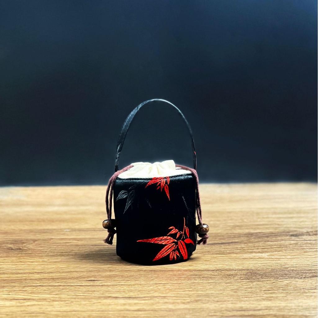Teacup Storage Bag Outdoor Portable Tea Set Single Cup Accompanying Bag Protective Bag Fabric Packaging Gift Box