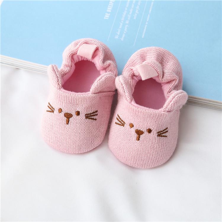 

Hansheng Infant Non-Shedding Knitted Wool Shoes for 0-1 Year Olds - Pre-Walking Spring/Autumn Style 12 cm inner length розовый