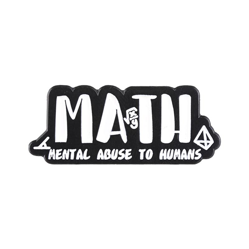 Math Student Tears Enamel Pins Custom Math Is Hard So Is Life Brooches Lapel Badges Funny Puns Jewelry Gift for Kids Friends