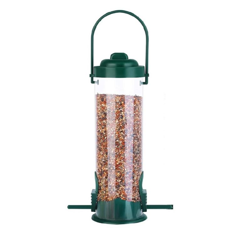 Hanging Wild Bird Feeder Clear Tube Suet Metal Bird Feeders for Outdoor Garden