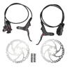 WAKE Front and Back Disk Brake Kit Aluminum Alloy Calipers Stainless Steel 160mm Rotors with Cable Brake Lever for Road