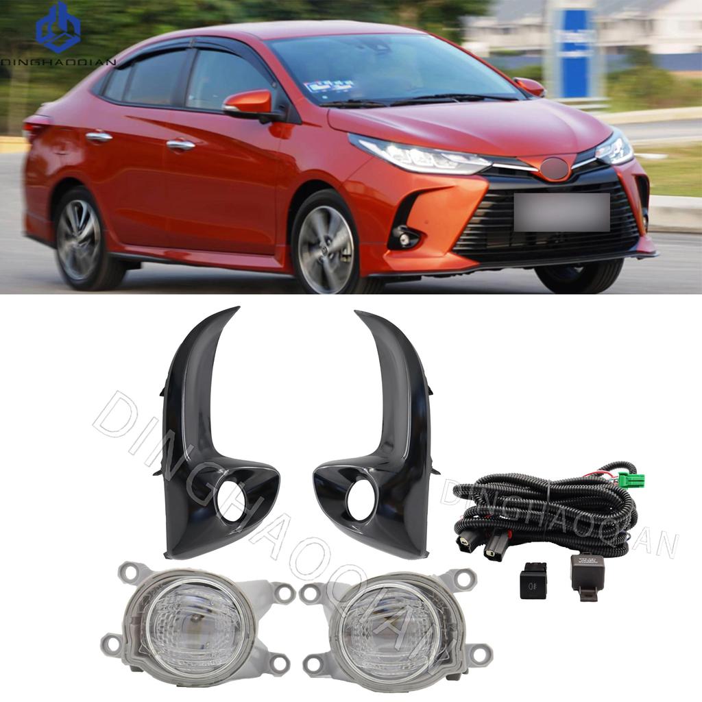 1 Set Fog Lights Headlight For Toyota VIOS 2020 2021 2022 2023 2024 LED Fog Lights Car Fog Lamp Kit With Harness Bulb Switch