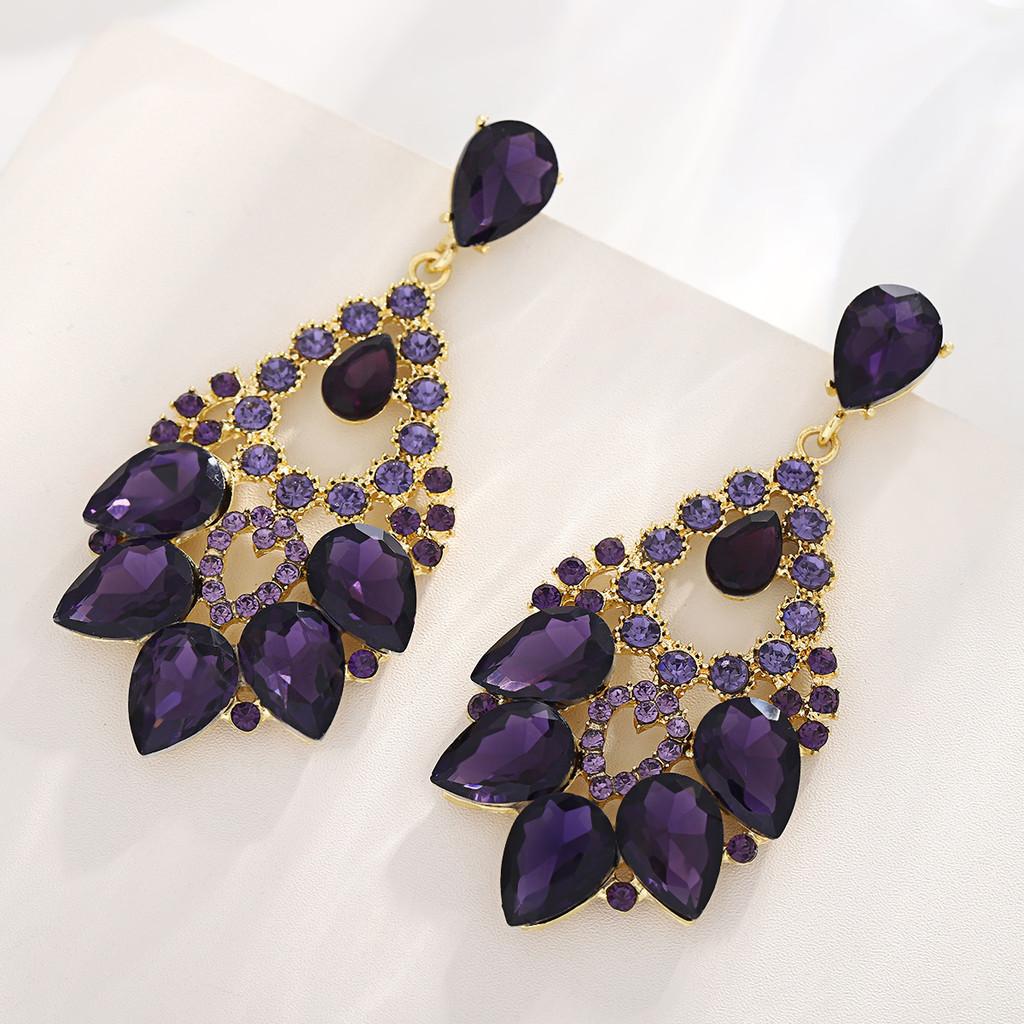 Alloy Geometric Statement Earrings For Women With Bold Design Fashion Jewelry