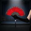 Japanischer Stil Vintage Faltbarer Handfächer, Feder Faltbare Fächer für Damen, Partygeschenke & Heimdekoration