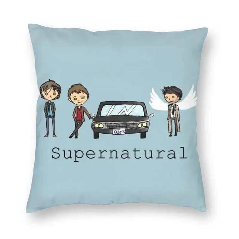 

Наволочка в стиле ретро «Сверхъестественное» для украшения дома, ТВ, охотники на демонов, Wincherter Bros, скандинавская наволочка, мягкая наволочка для водителя 30x30cm