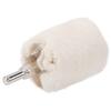 White Cloth Polishing Wheel Cylindrical Type Electric Drill Grinding Tools with Handle40mm