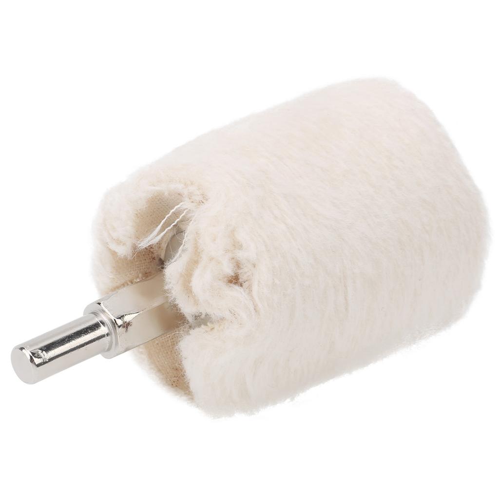 White Cloth Polishing Wheel Cylindrical Type Electric Drill Grinding Tools with Handle40mm