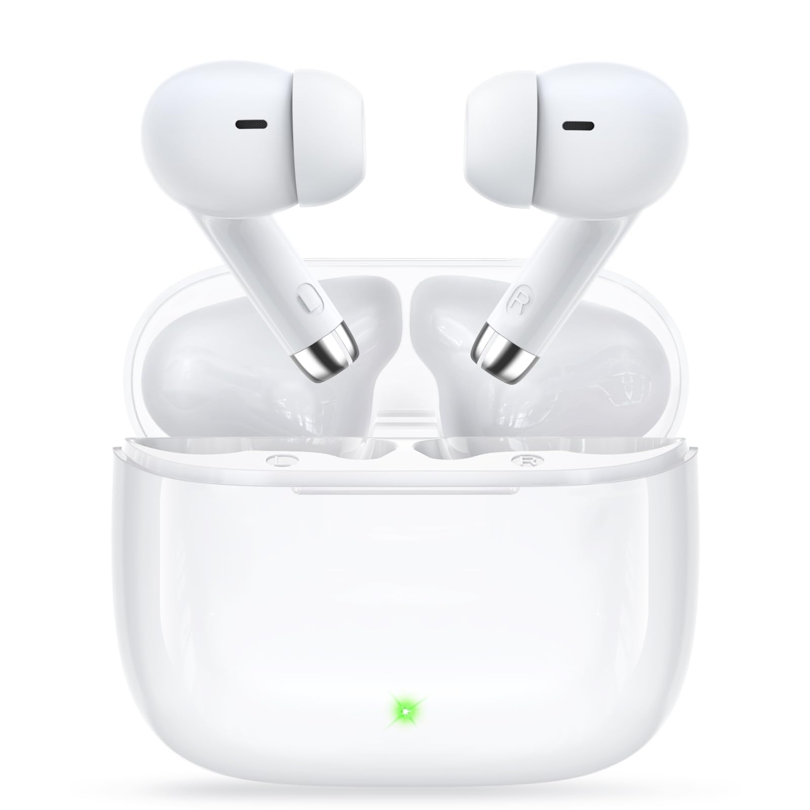 

Bluetooth-наушники Беспроводные наушники Качество звука HTQ Низкая задержка Подключение при открытии крышки До 48 часов воспроизведения музыки Быстрая зарядка