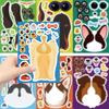 8 Cartoon Fun Dogs Make A Face Collage DIY Decorative Guka Hand Account Mobile Phone Case Notebook