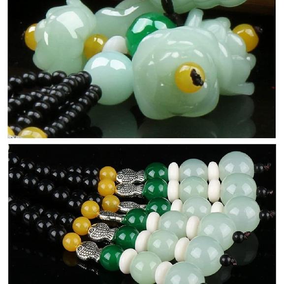 Jade Pendant, Jade Gourd Car Pendant Car Rearview Mirror Decoration Accessories Car Ornaments