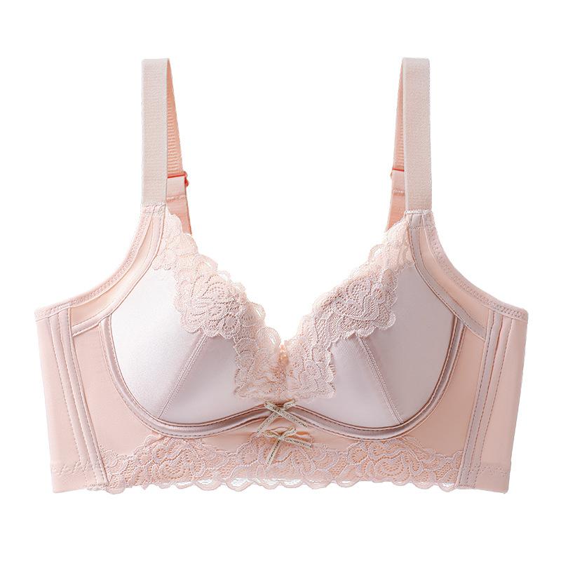 Women Sweet Lace Small Breasts Gather Flat Breasts Show Large No Trace of The Pair of Breast Anti-drooping Underwear