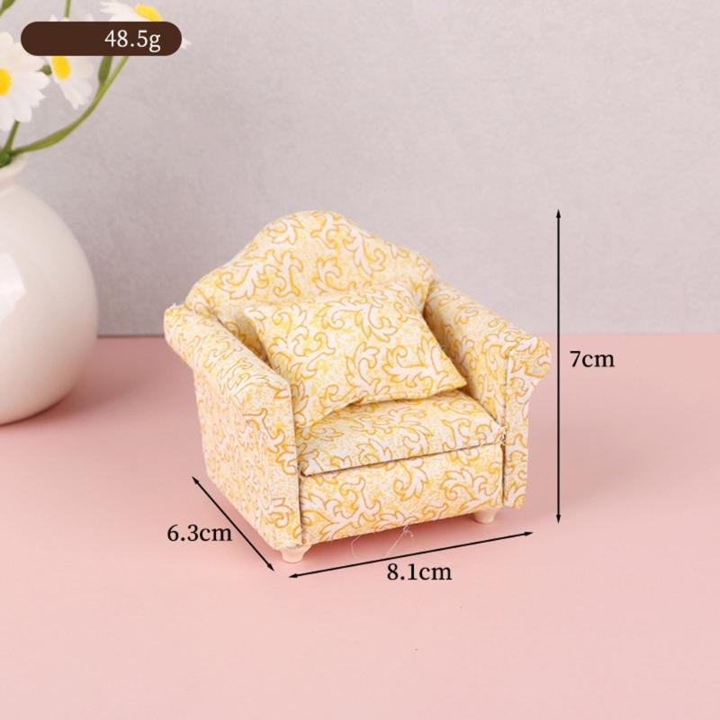 1 12 Toyhouse Furniture Modern Couch Set With Coordinating Throw Pillows Secure Assembly