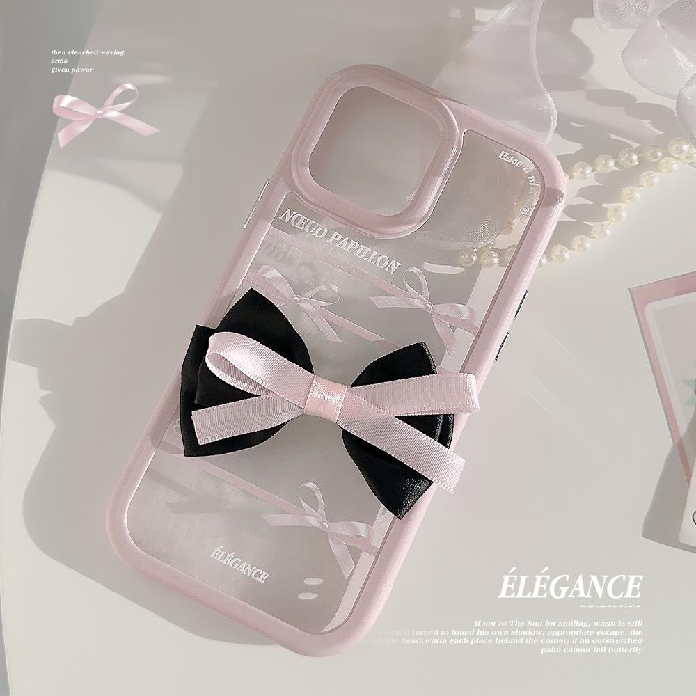 

Applicable To IPhone16 Mobile Phone Case Strap Bow 11 Apple 15 Mobile Phone Case 13 Acrylic 12 Three Dimensional 14 Hard 12pro max(6.7)