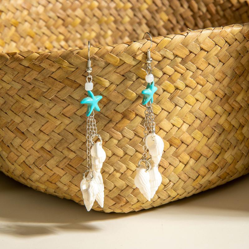 Ocean Shell Earrings Earrings Beach Holiday Jewelry Set Simple Versatile Acrylic