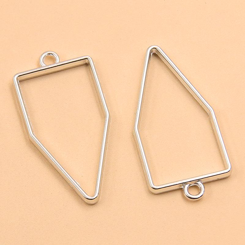 White K Alloy DIY Jewelry: Moon, Round & Heart Hollow Pendants (17 Styles)