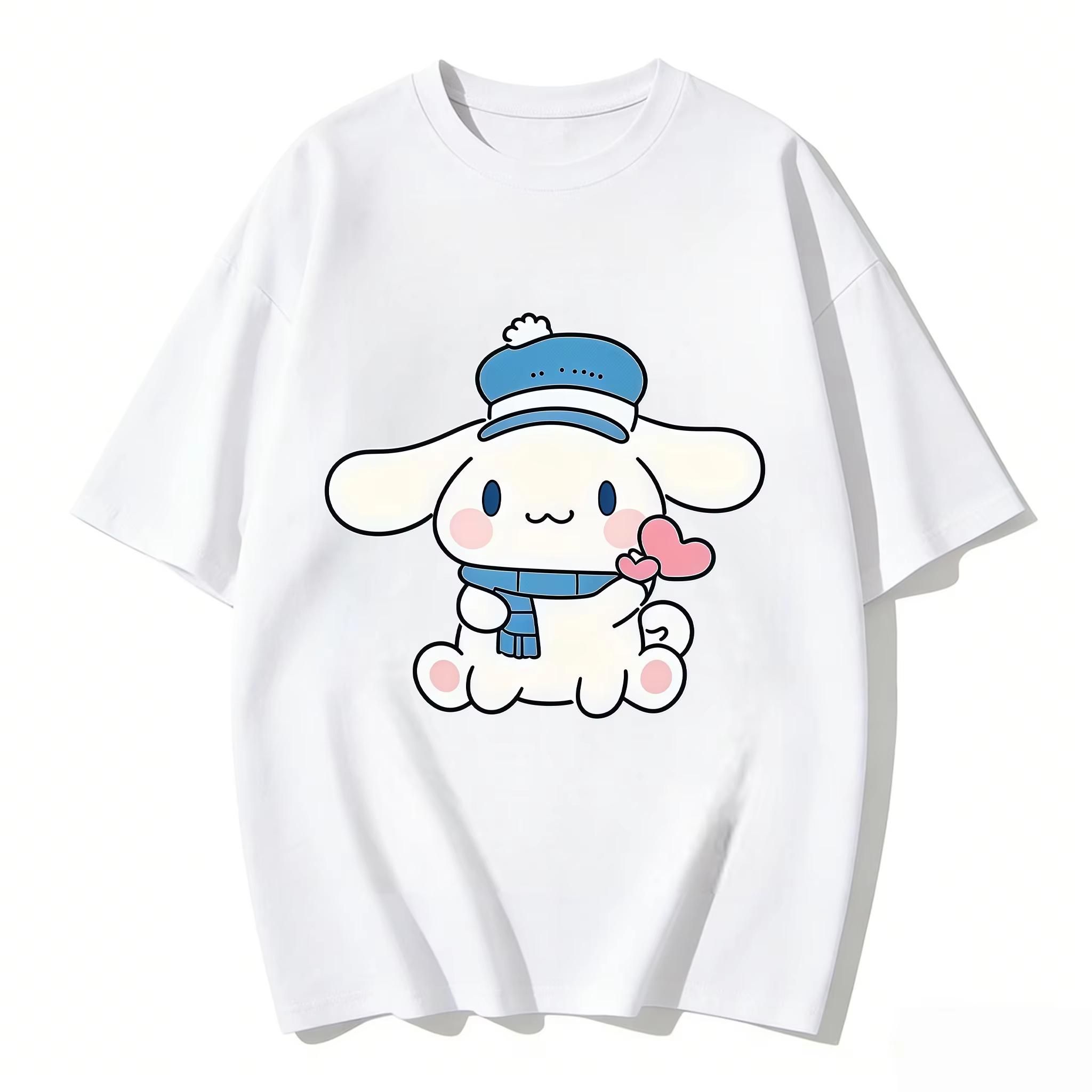 

2026 Pochacco Tee soft cotton short sleeve crew neck cute print lightweight summer top for Women daily casual wear S