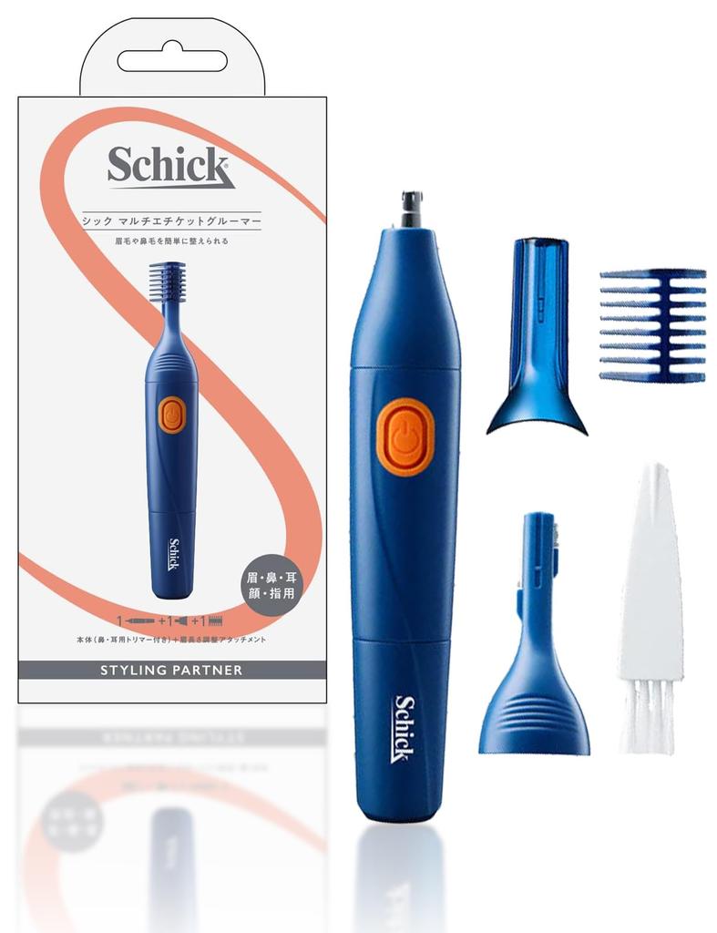 Schick Groomer Navy Nose Hair Ear Hair Eyebrow Cutter Multi-Etiquette