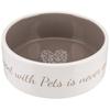 TRIXIE Écuelle Céramique Pet's Home - 0,8 L - Ø 16 Cm - Crème Et Taupe - Pour Chien