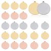 10pcs/lot Gold Plated Stainless Steel Blank Charms Round Disc Pendant Logo Stamping Tags For Jewelry Making DIY Necklace Supplie
