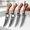 Stainless Steel Boning Knife Kitchen Skinning Butcher Knife Meat Cleaver Fruit Paring Hand-Forged Kitchen Knife Wooden Handle