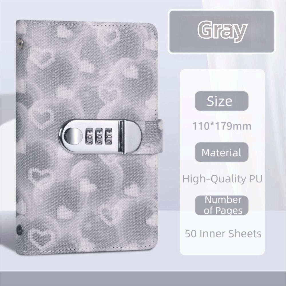 Password Lock Savings Wallet Notebook Waterproof Design Budget Planner Pockets Girls Use