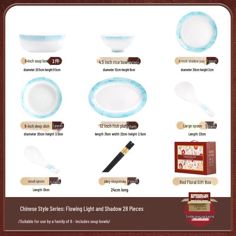 Maud Lanka Premium Gradient Ceramic Dinnerware Set