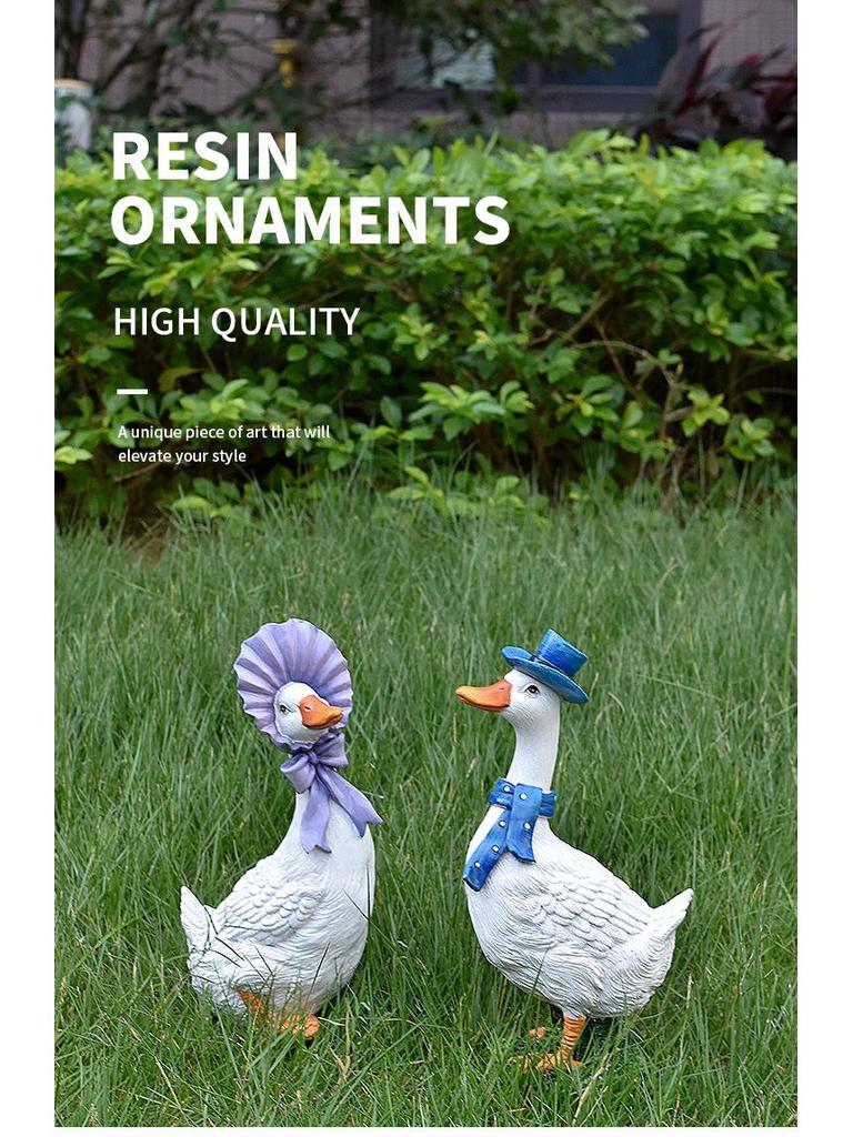 Cartoon Duck Garden Ornaments: Cute Animal Decor for Home and Courtyard