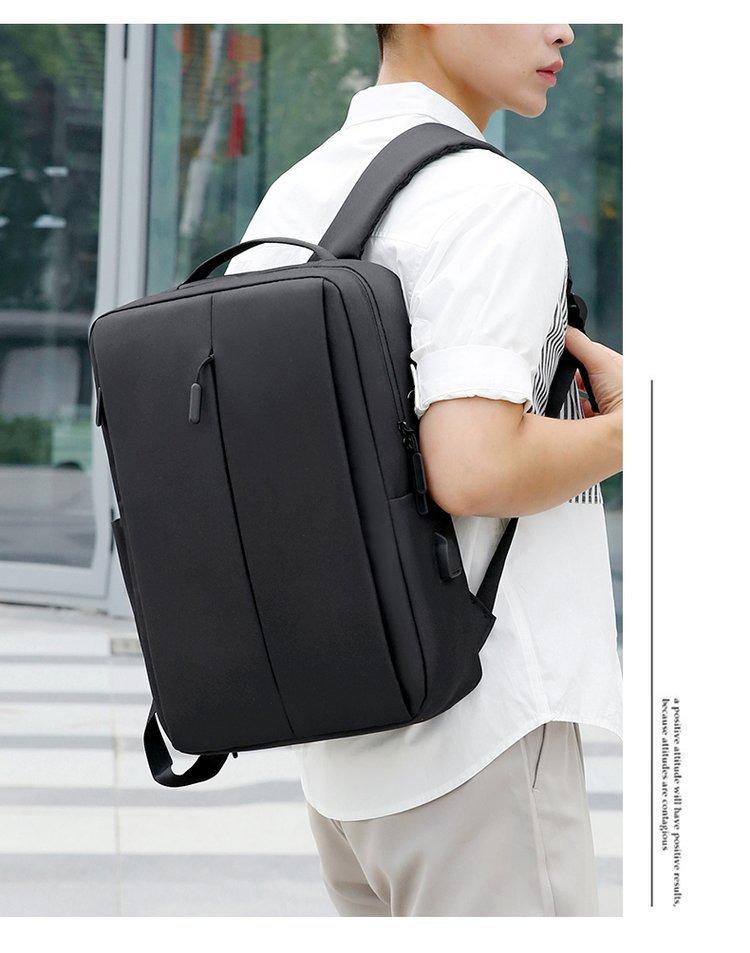 Men's Water-Resistant Casual Business Laptop Backpack with Large Capacity