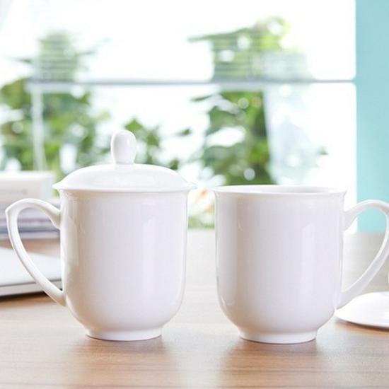 Jingdezhen Bone China Lidded Teacup - Custom Ceramic Gift for Tea Brewing 301-400ml