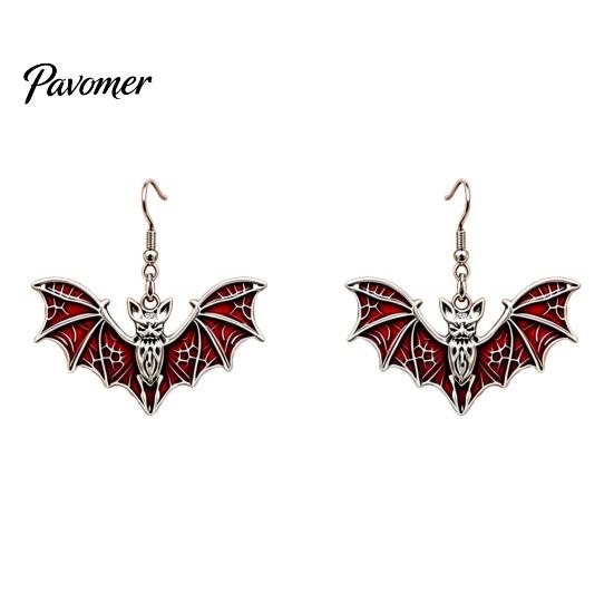 Cool Niche Jewelry for Parties Gothic Bat Halloween Accessory, Vintage Punk Necklace, Viking Spooky Spider Web Earrings Style Dangle Drop Cosplay