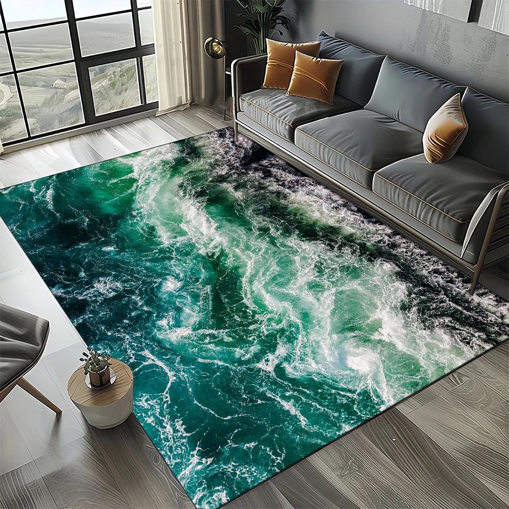 27 Style New Sea Water Beach Reef Nature Scenery Carpet Rug for Living Room Bedroom Home Sofa Decoration,Kids Non-slip Floor Mat