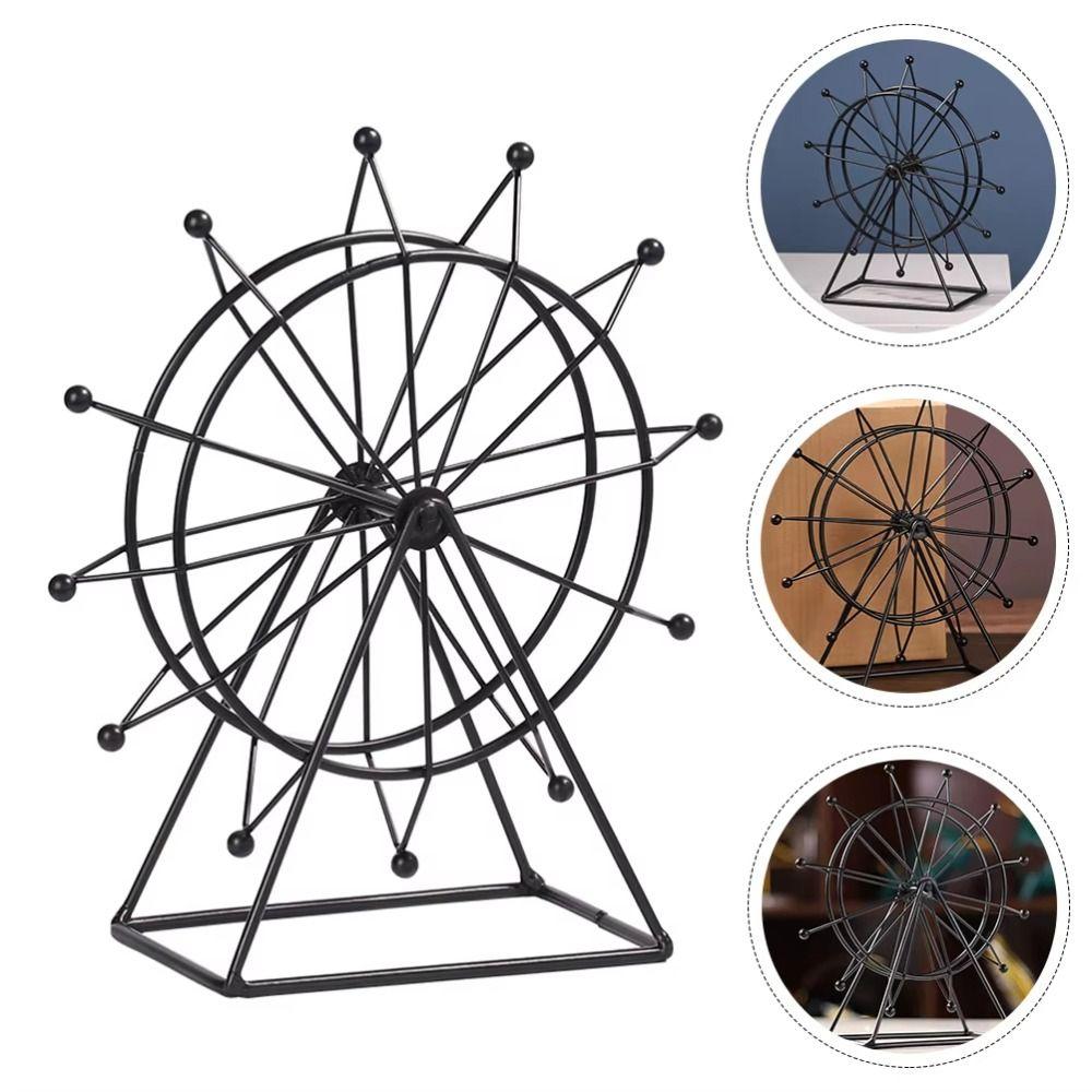 Handmad Ferris Wheel Model Iron Ferris Wheel Table Decorations Desktop Decorative