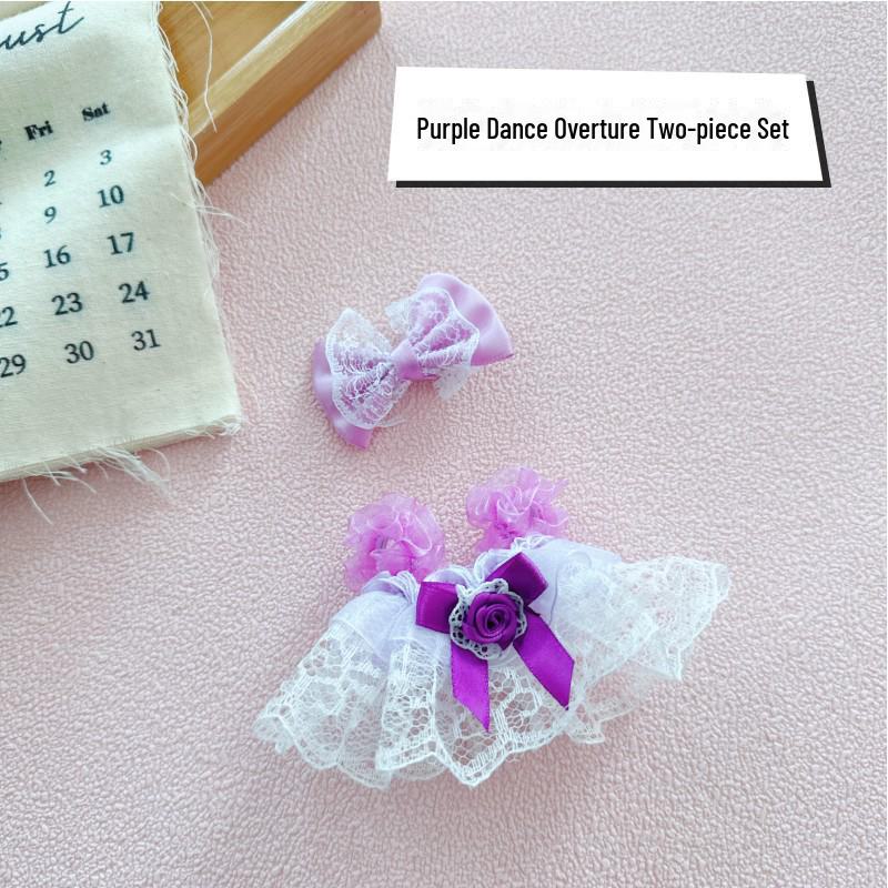 Xiao Kexin 10cm Purple-Haired Female Cotton Doll with Skeleton and Cute Clothes