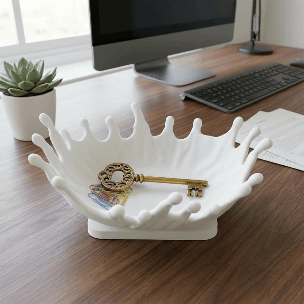 Modern Jewelry Storage Tray Wavy Edge Jewelry Display Plate Entryway Keys Tray Bedroom Decor