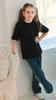 T-Shirt (kids) – Black, Cotton, Short Sleeve, Casual, Summer,  6414-001-1 HC